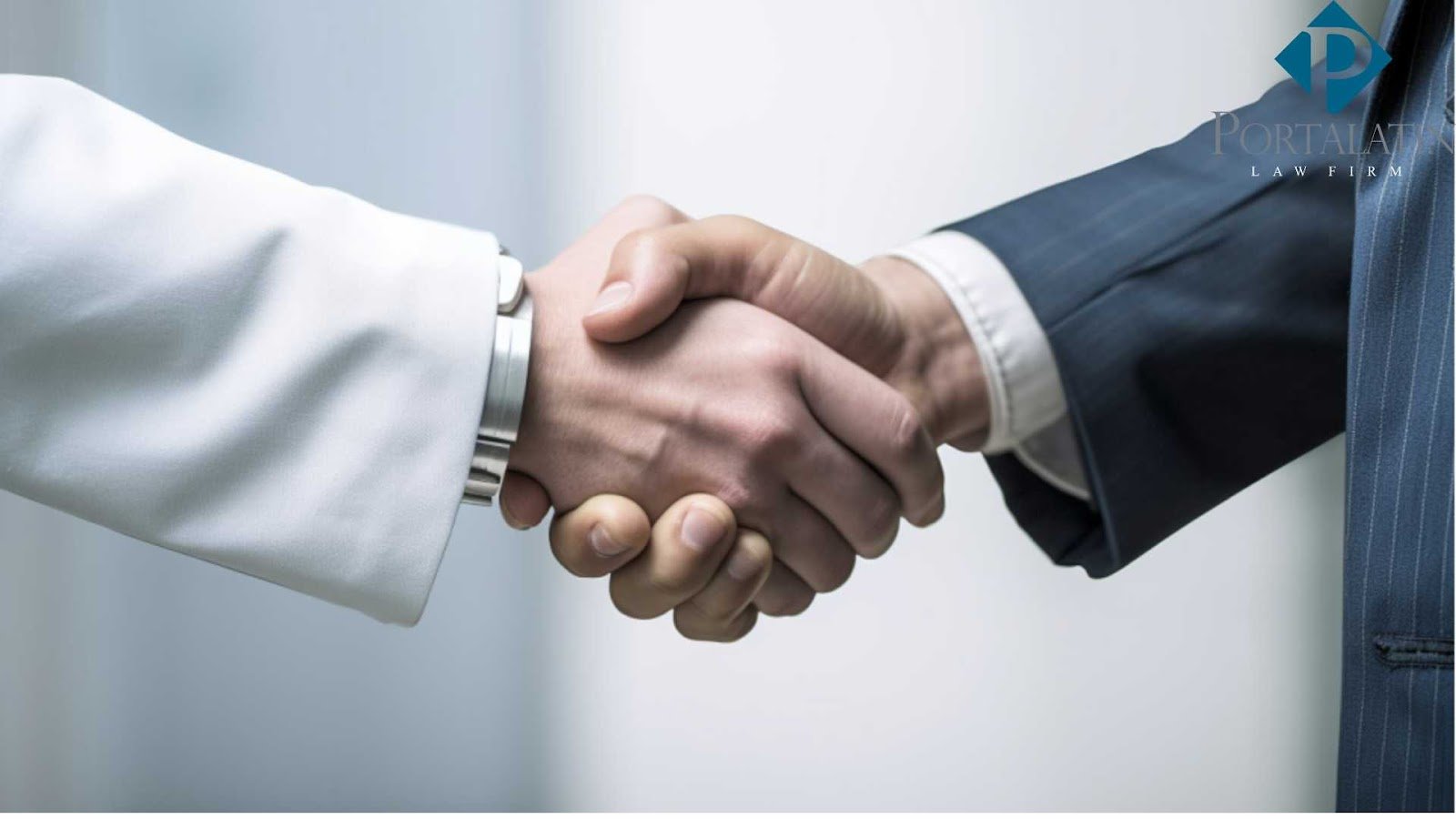Handshake between professionals in suits