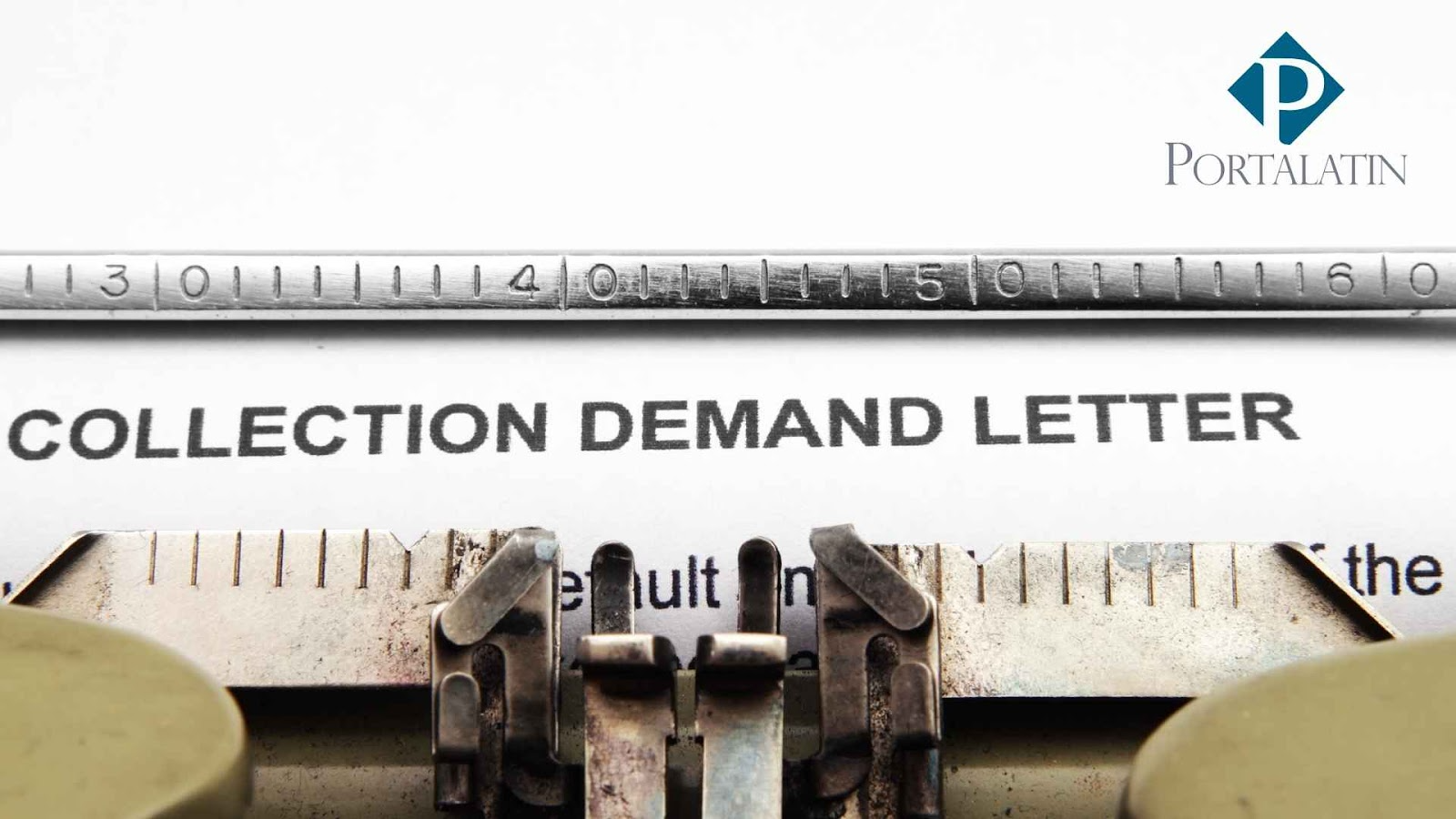 Typewriter with collection demand letter