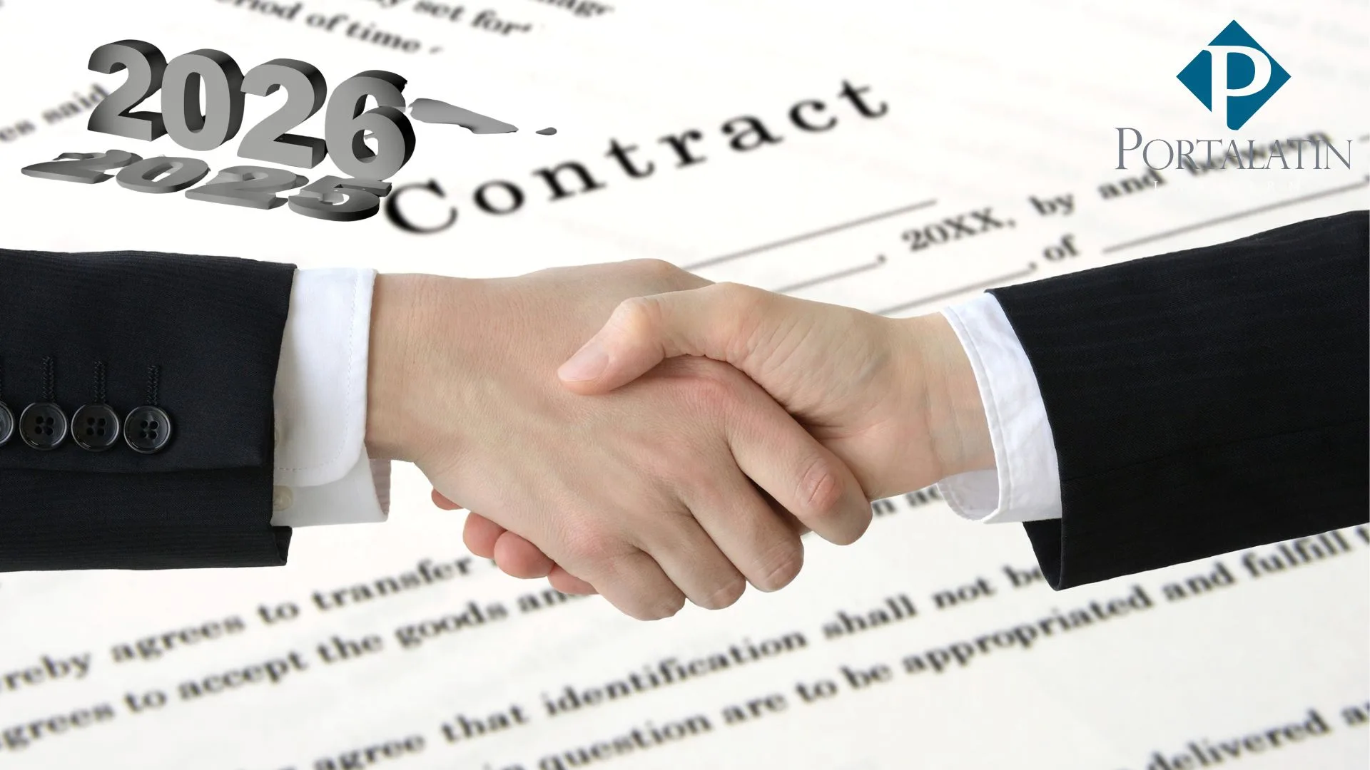 shaking hands over 2026 contract